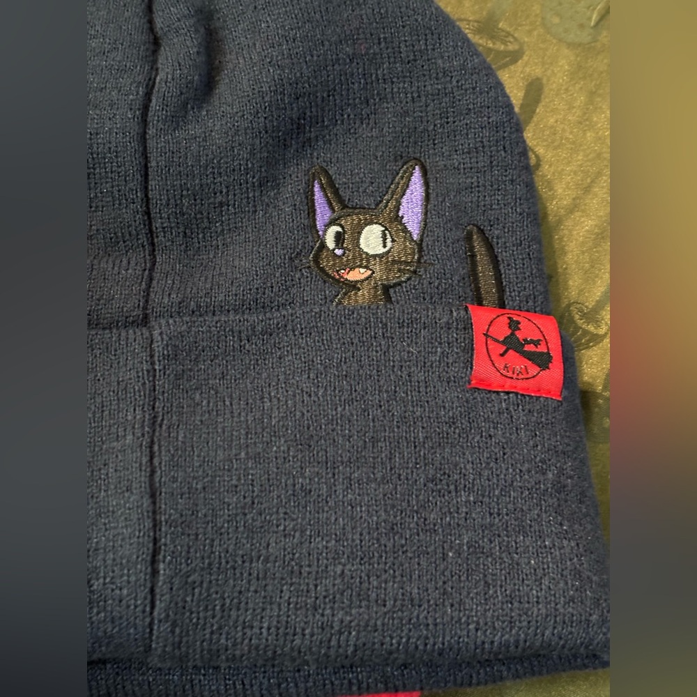 Studio Ghibli Kiki’s Delivery Service Navy Beanie with Hot Pink Bow- anime - Picture 5 of 8